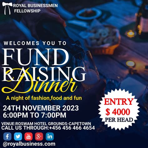 fundraiser dinner flyer
